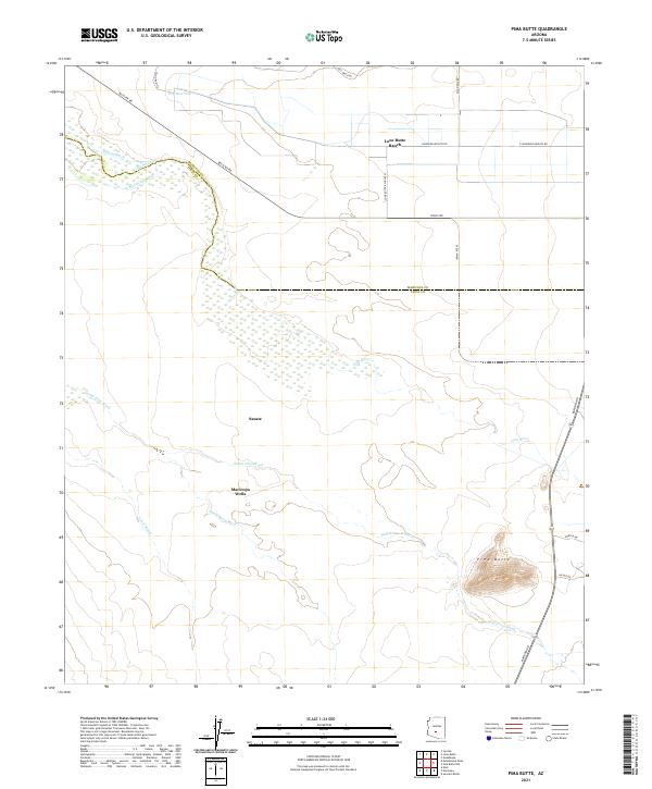 Pima Butte, AZ — USGS 7.5-minute topo (2021)