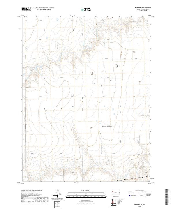 Brewster NE, KS — USGS 7.5-minute topo (2022)
