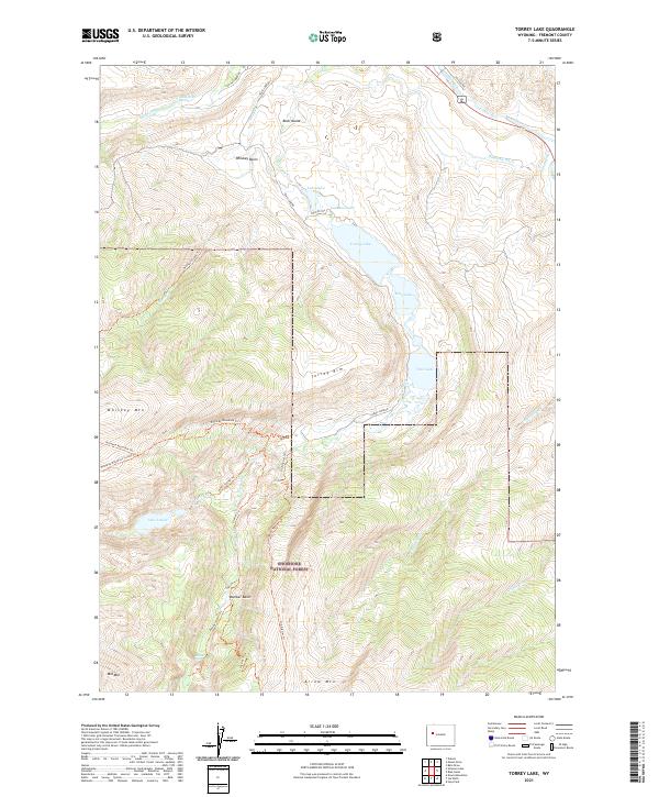 Torrey Lake, WY — USGS 7.5-minute topo (2021)