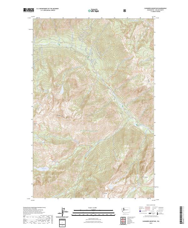 Cashmere Mountain, WA — USGS 7.5-minute topo (2023)