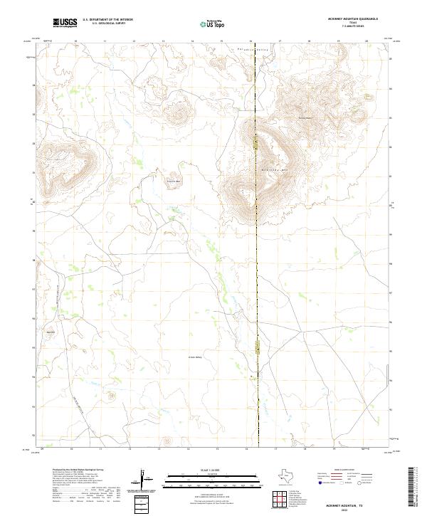 McKinney Mountain, TX — USGS 7.5-minute topo (2022)