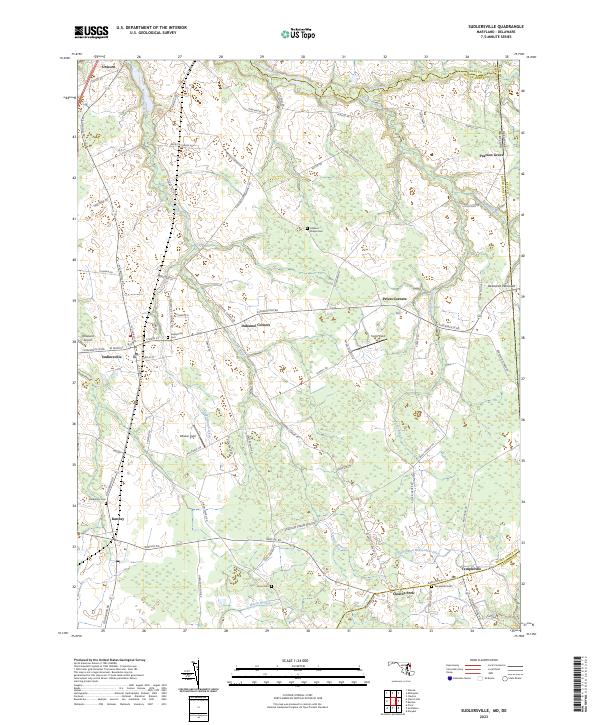 Sudlersville, MD-DE — USGS 7.5-minute topo (2023)