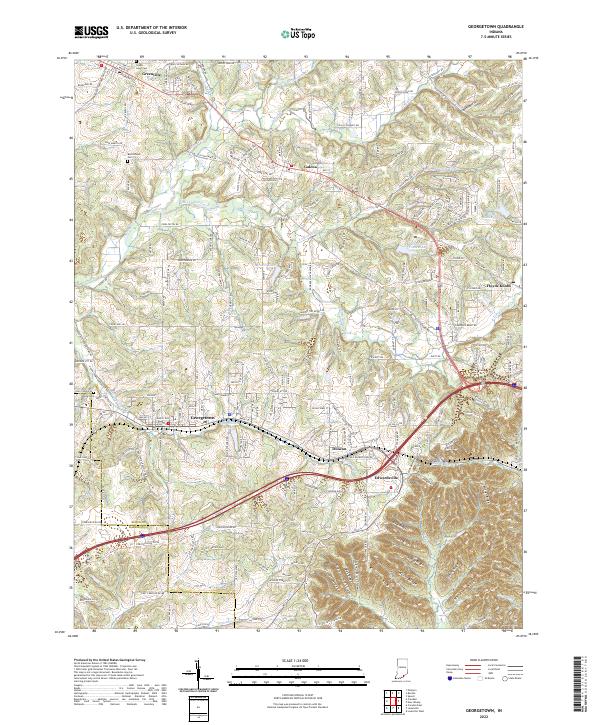 Georgetown, IN — USGS 7.5-minute topo (2022)