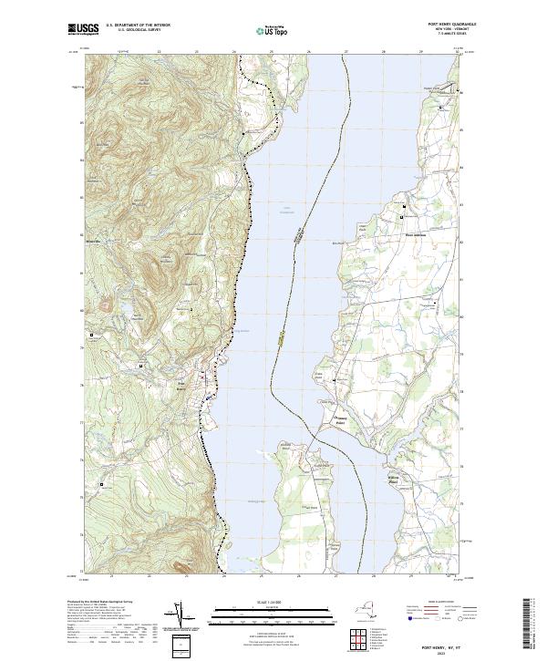 Port Henry, NY-VT — USGS 7.5-minute topo (2023)
