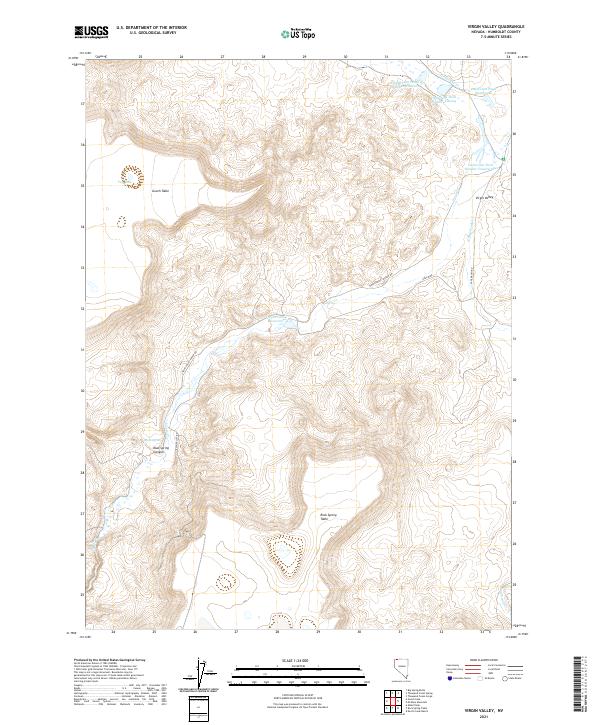 Virgin Valley, NV — USGS 7.5-minute topo (2021)