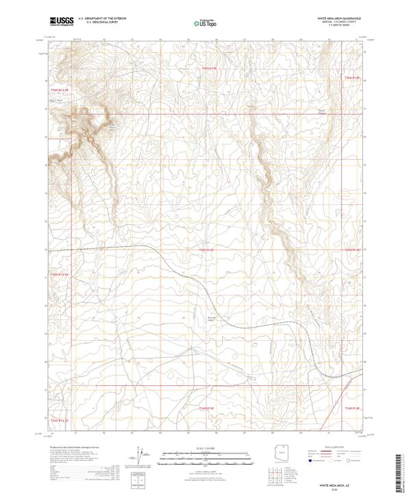 White Mesa Arch, AZ — USGS 7.5-minute topo (2026)