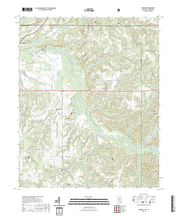 Canaan, MS-TN — USGS 7.5-minute topo (2024)