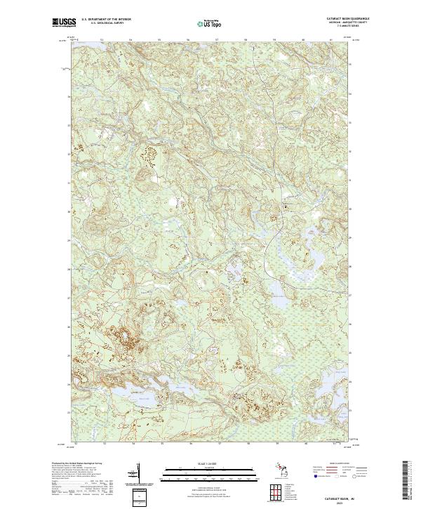 Cataract Basin, MI — USGS 7.5-minute topo (2023)