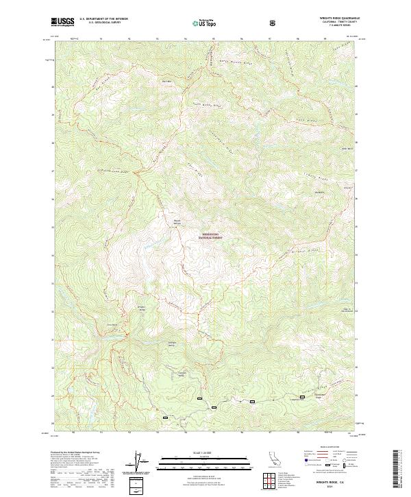 Wrights Ridge, CA — USGS 7.5-minute topo (2021)