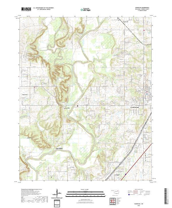 Sageeyah, OK — USGS 7.5-minute topo (2022)