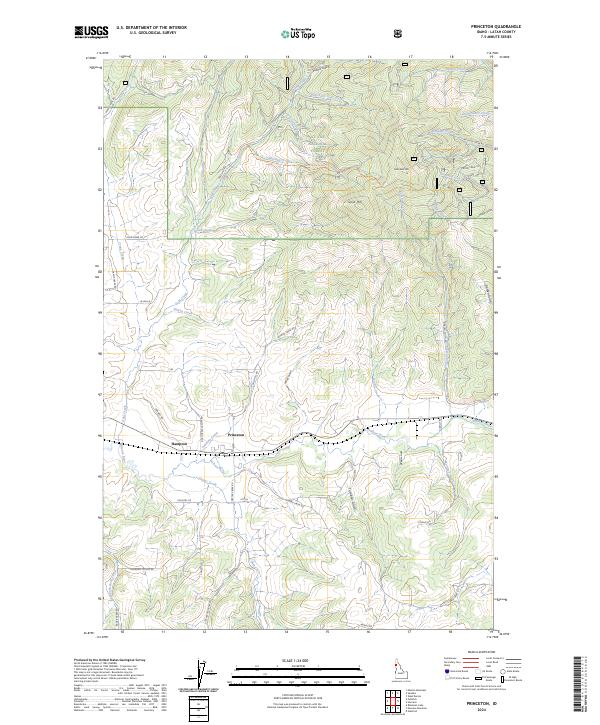 Princeton, ID — USGS 7.5-minute topo (2024)