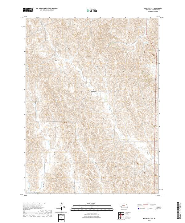Mason City NW, NE — USGS 7.5-minute topo (2021)