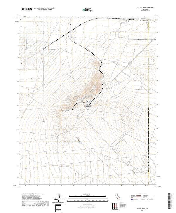 Leuhman Ridge, CA — USGS 7.5-minute topo (2022)