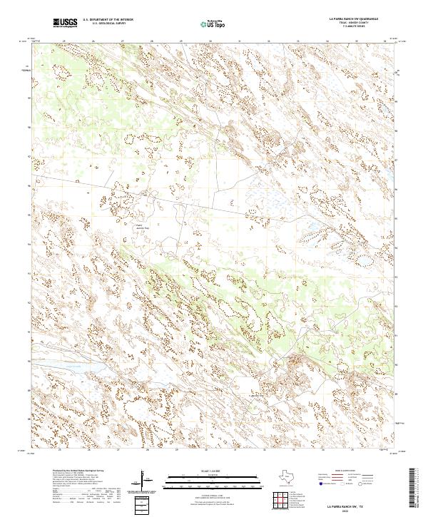 La Parra Ranch SW, TX — USGS 7.5-minute topo (2022)