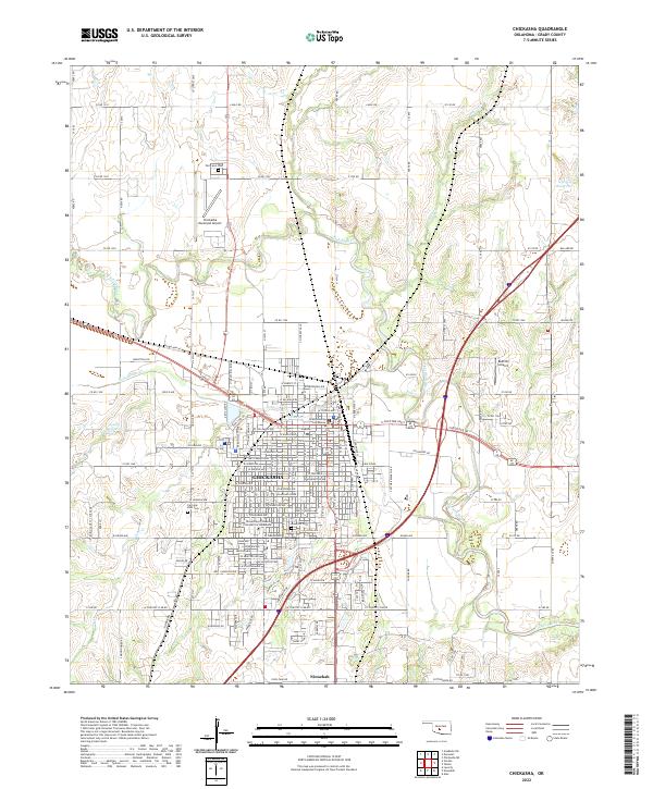 Chickasha, OK — USGS 7.5-minute topo (2022)