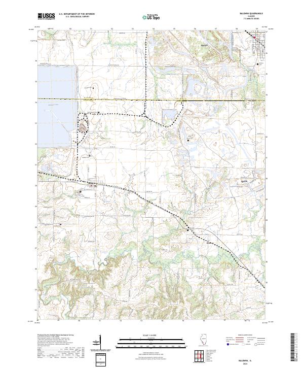 Baldwin, IL — USGS 7.5-minute topo (2024)