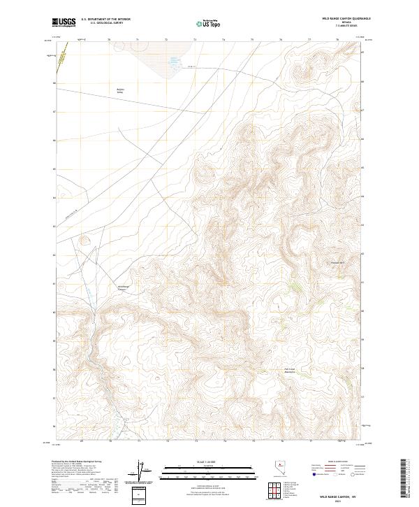 Wild Range Canyon, NV — USGS 7.5-minute topo (2021)