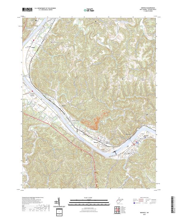 Winfield, WV — USGS 7.5-minute topo (2023)