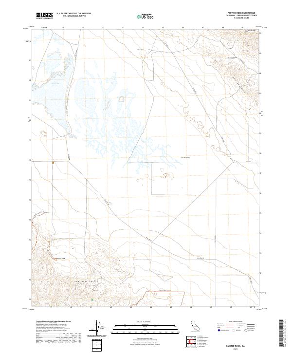 Painted Rock, CA — USGS 7.5-minute topo (2021)