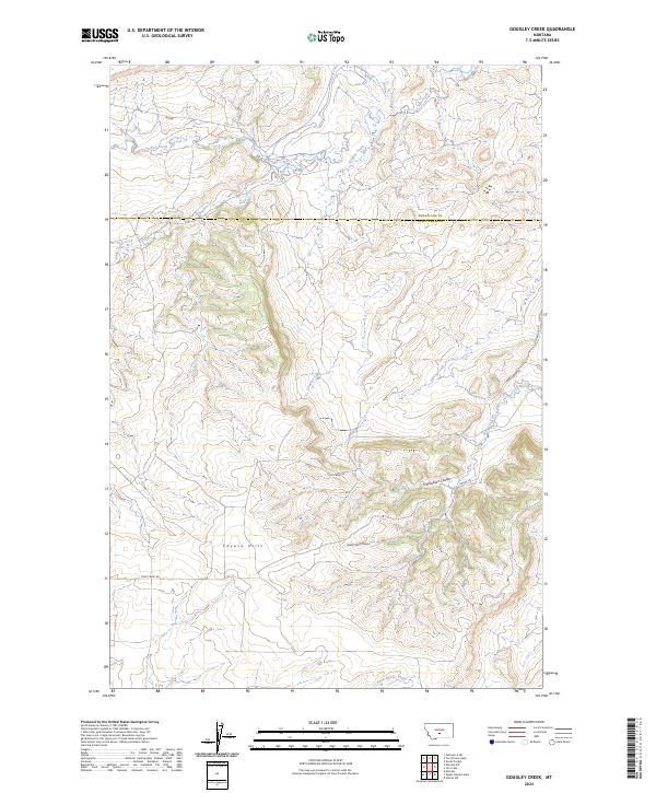 Gougley Creek, MT — USGS 7.5-minute topo (2024)