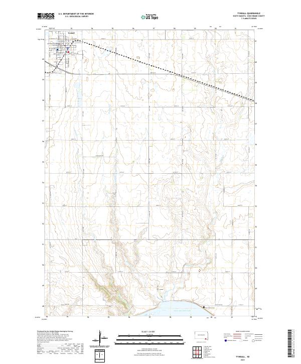 Tyndall, SD — USGS 7.5-minute topo (2021)