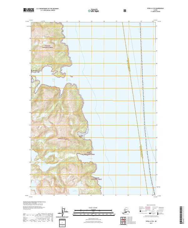 Sitka A-3 SE, AK — USGS 7.5-minute topo (2021)