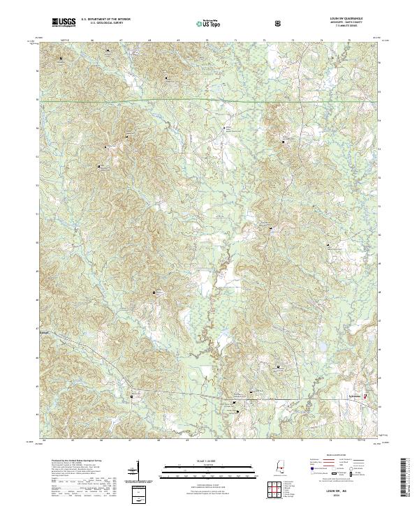 Louin SW, MS — USGS 7.5-minute topo (2024)