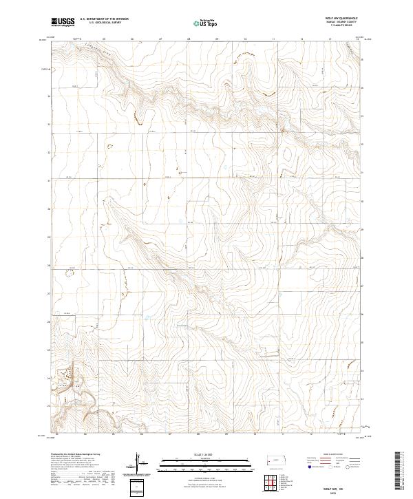 Wolf NW, KS — USGS 7.5-minute topo (2022)