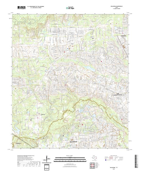 Oklahoma, TX — USGS 7.5-minute topo (2022)