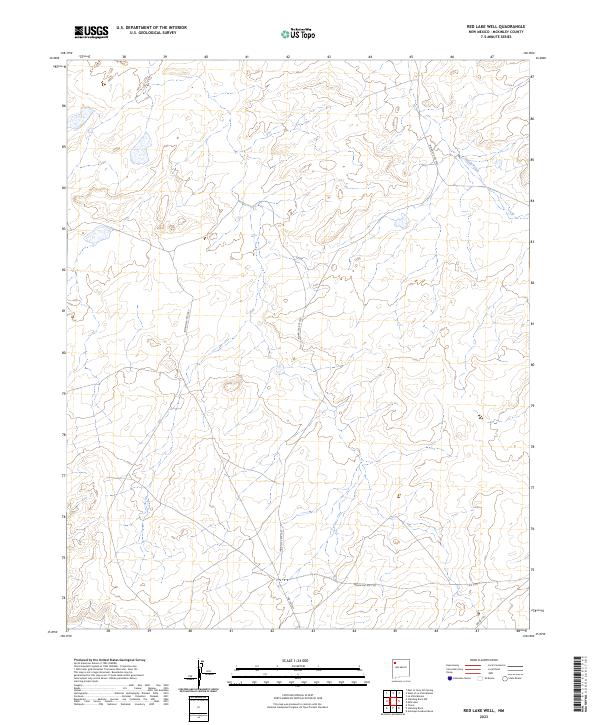 Red Lake Well, NM — USGS 7.5-minute topo (2023)