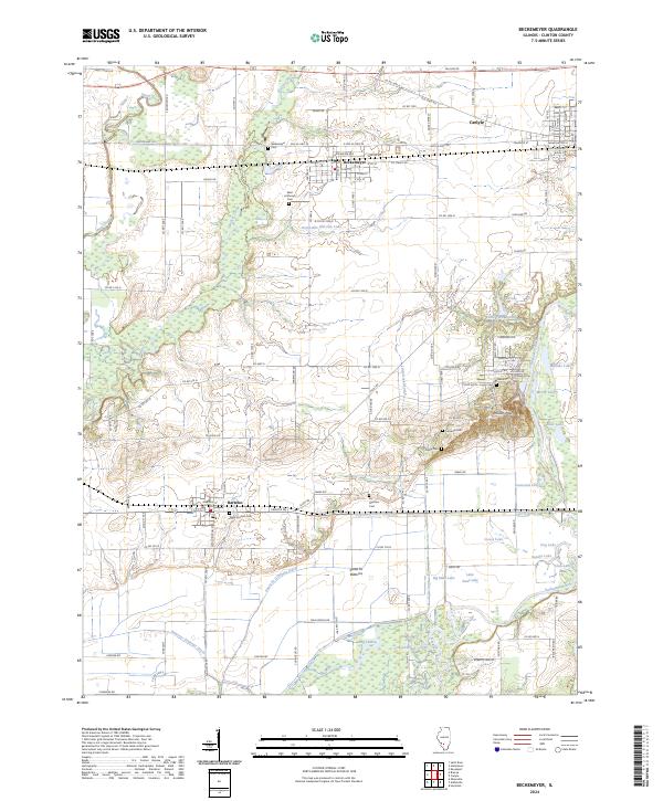 Beckemeyer, IL — USGS 7.5-minute topo (2024)