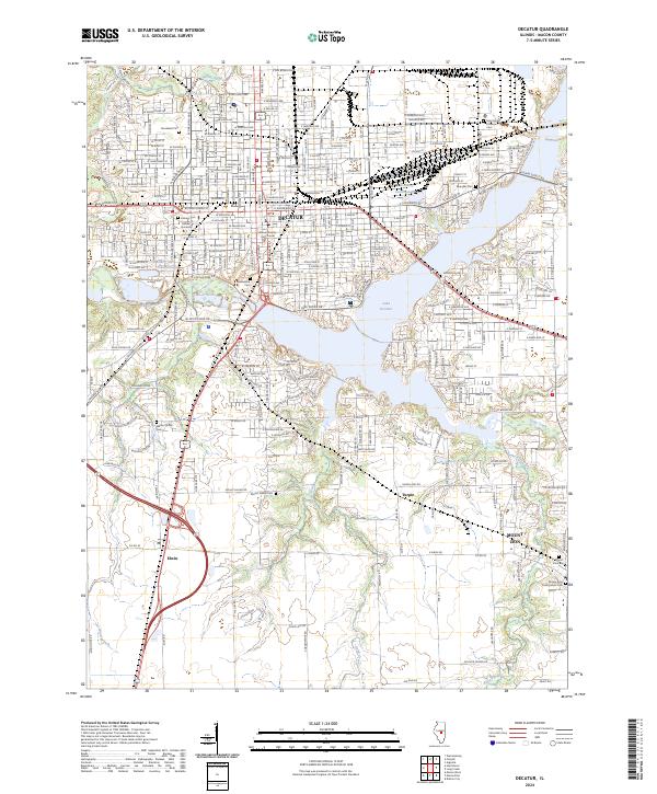 Decatur, IL — USGS 7.5-minute topo (2024)