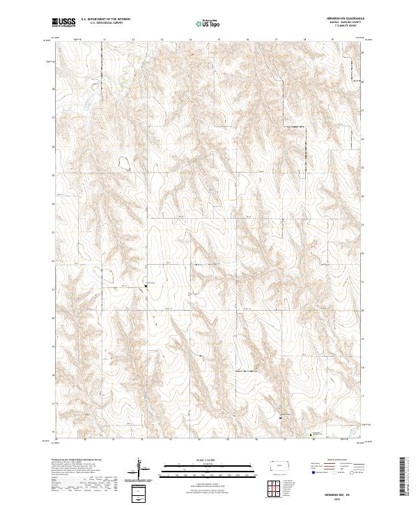 Herndon NW, KS — USGS 7.5-minute topo (2022)
