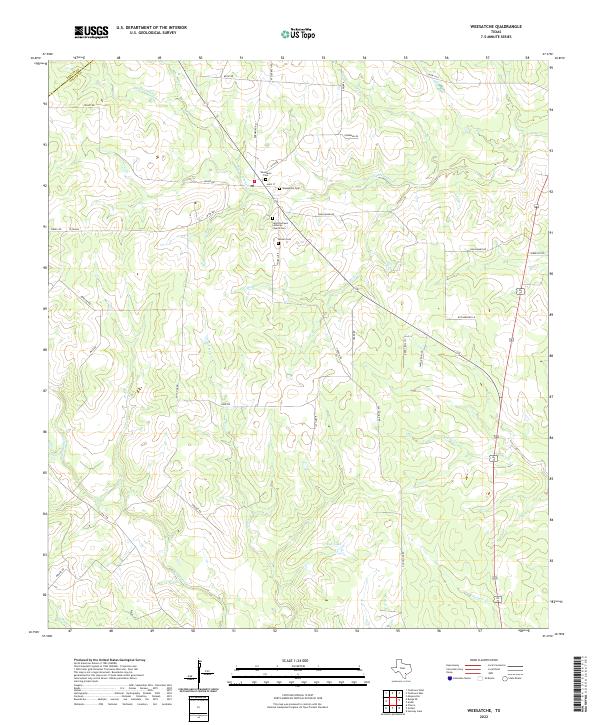 Weesatche, TX — USGS 7.5-minute topo (2022)
