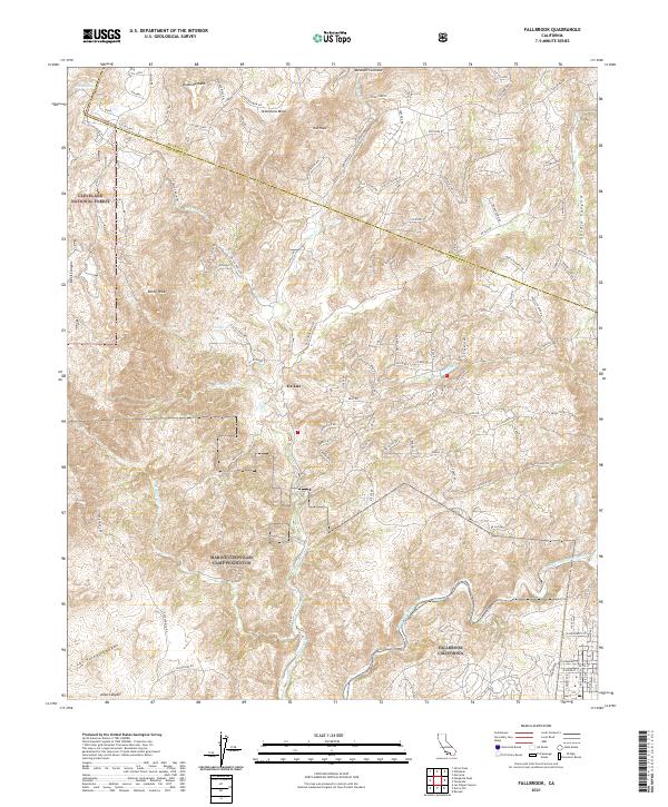 Fallbrook, CA — USGS 7.5-minute topo (2021)