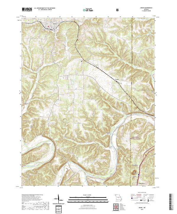 Dixon, MO — USGS 7.5-minute topo (2021)