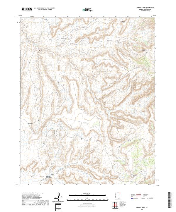Kinusta Mesa, AZ — USGS 7.5-minute topo (2021)