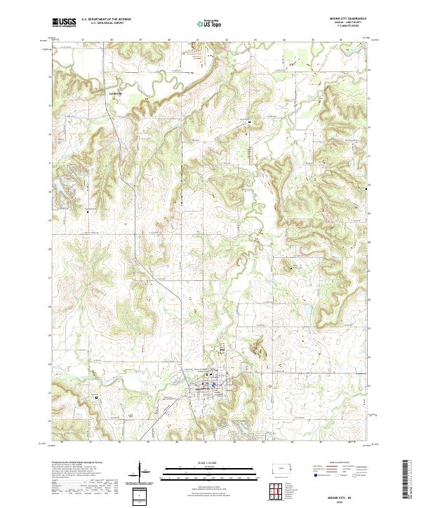 Mound City, KS — USGS 7.5-minute topo (2022)
