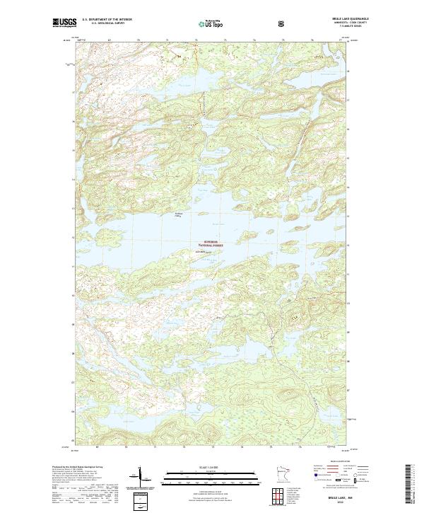 Brule Lake, MN — USGS 7.5-minute topo (2022)