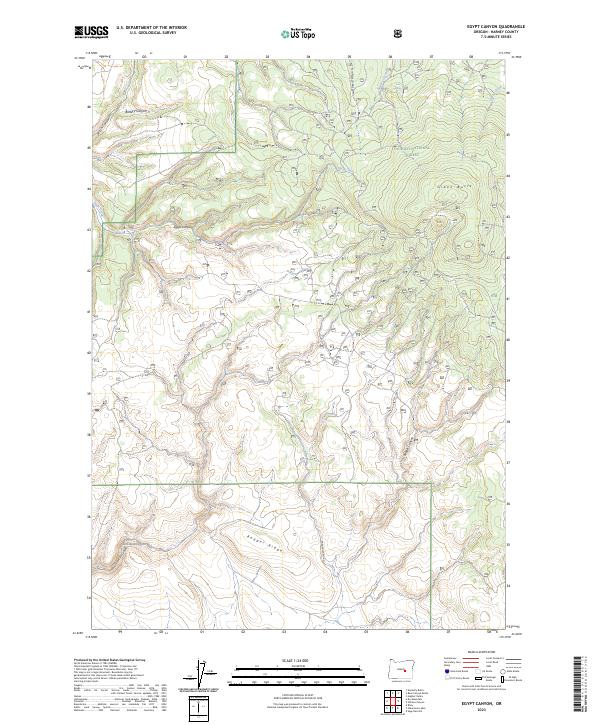 Egypt Canyon, OR — USGS 7.5-minute topo (2023)