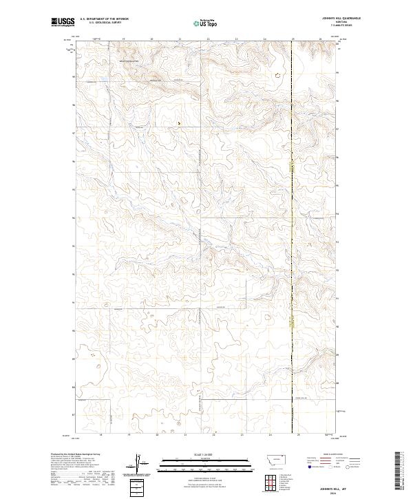 Johnnys Hill, MT — USGS 7.5-minute topo (2024)