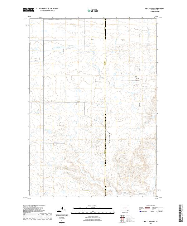 Macs Corner NE, SD — USGS 7.5-minute topo (2021)