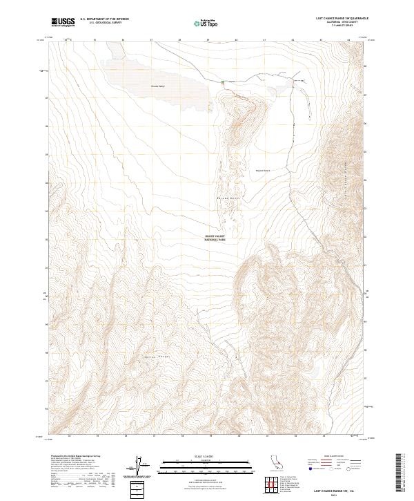 Last Chance Range SW, CA — USGS 7.5-minute topo (2021)