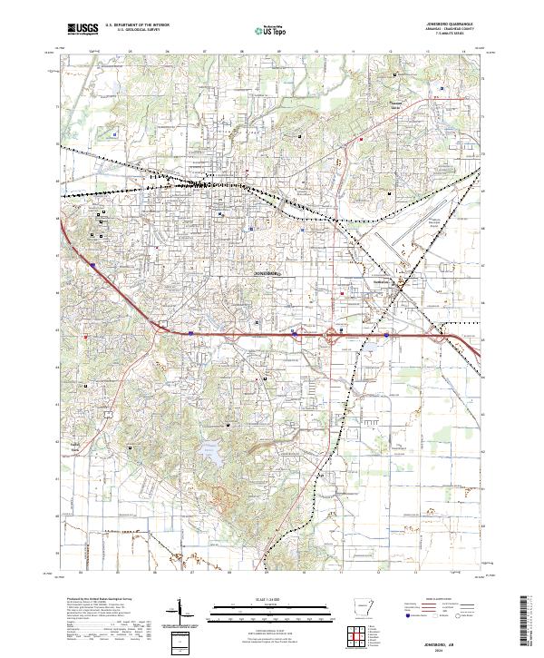 Jonesboro, AR — USGS 7.5-minute topo (2024)