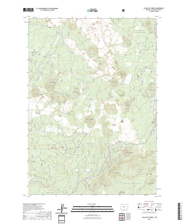 Lava Cast Forest, OR — USGS 7.5-minute topo (2024)