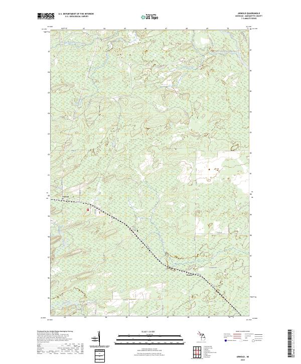 Arnold, MI — USGS 7.5-minute topo (2023)