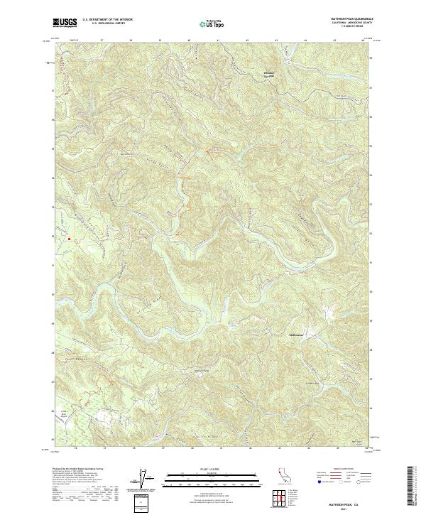Mathison Peak, CA — USGS 7.5-minute topo (2021)