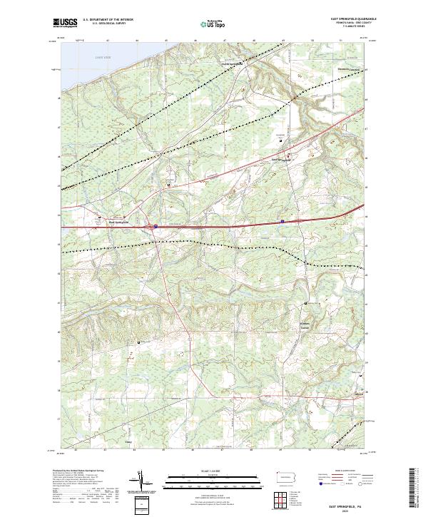 East Springfield, PA — USGS 7.5-minute topo (2023)