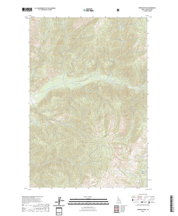 Freeman Peak, ID — USGS 7.5-minute topo (2024)