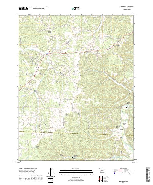 Macks Creek, MO — USGS 7.5-minute topo (2021)